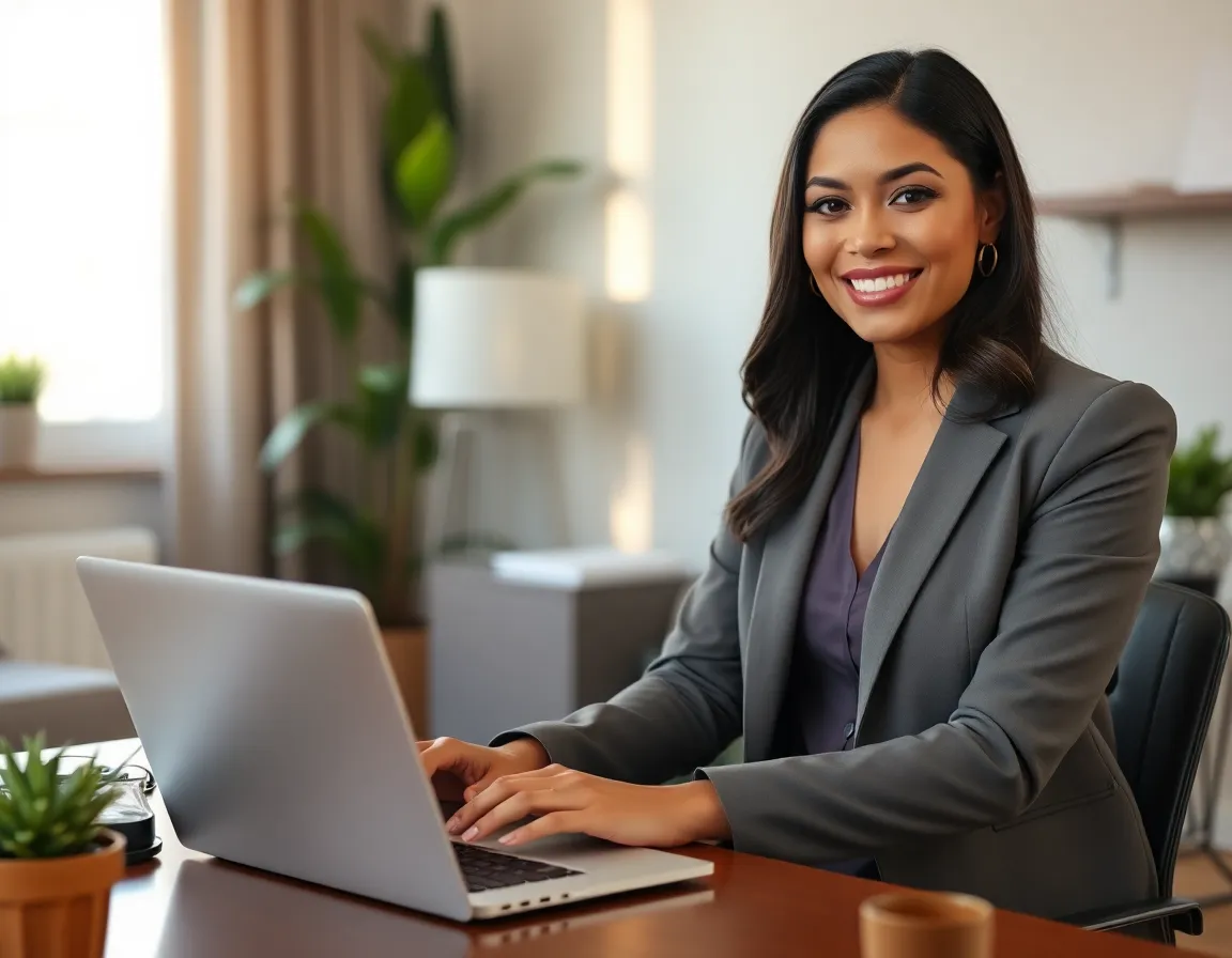 Desk setup supporting compliance workflow planning